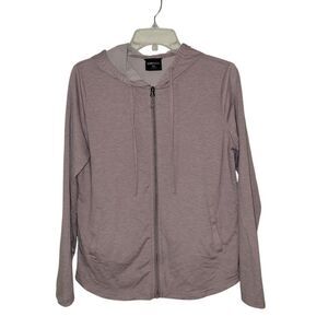 32 Cool Purple Zippered Long Sleeve Light Hoodie. Size M